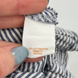 women Saturday Sunday Anthro - Striped Cotton Seersucker Blue & White Pants S