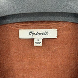 women Madewell Merino Johnny Collar Chestnut Brown Sweater S