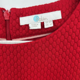 women Boden Textured Solid Pencil Red Dress 6R