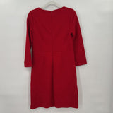 women Boden Textured Solid Pencil Red Dress 6R