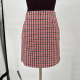 women ASOS Tweed Two Piece Set Orange/Navy Blue Multi Dress 4
