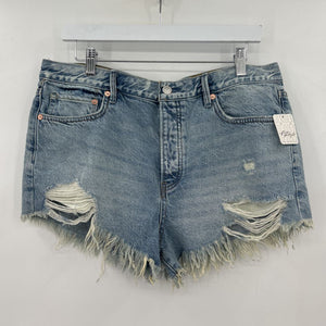 women Free People NWT Distressed Denim Cutoffs Blue Shorts 31/12