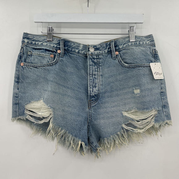 women Free People NWT Distressed Denim Cutoffs Blue Shorts 31/12