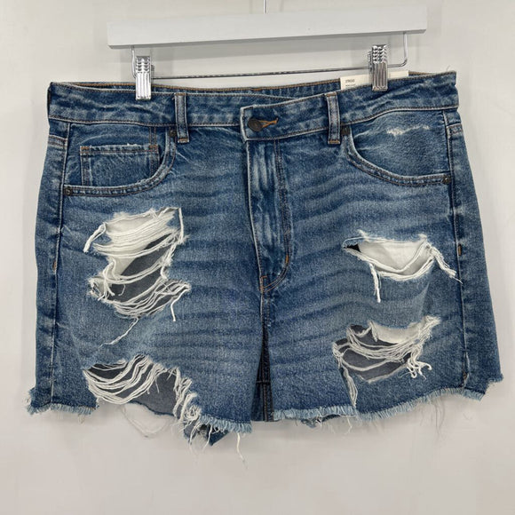 women American Eagle NWT Strigid Mom Short Blue Shorts 14/32W