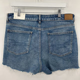 women American Eagle NWT Strigid Mom Short Blue Shorts 14/32W