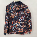 women Columbia Patterned Rain Jacket Gray & Orange Jacket M