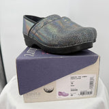 women Sanita Holographic Clogs Silver Rainbow Shoes 40/9.5