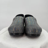 women Sanita Holographic Clogs Silver Rainbow Shoes 40/9.5