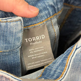 women Torrid NWT Denim Overalls Blue Jeans 18R