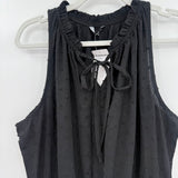 women Pretty Garden NWT Swiss Dot Pleated Sleeveless Black Dress XL