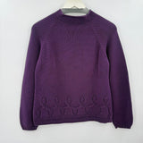 women Foxcroft 100% Cotton Pullover Purple Sweater M