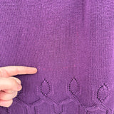 women Foxcroft 100% Cotton Pullover Purple Sweater M