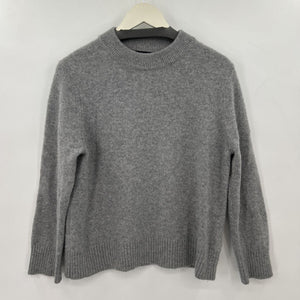 women Quince Cashmere Crewneck Gray Sweater S