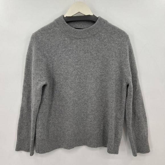 women Quince Cashmere Crewneck Gray Sweater S