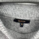 women Quince Cashmere Crewneck Gray Sweater S