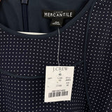 women J. Crew NWT Merchantile Polka Dot Pencil Navy Blue Dress 00