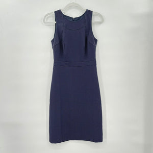 women J. Crew NWT Merchantile Polka Dot Pencil Navy Blue Dress 00