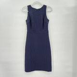women J. Crew NWT Merchantile Polka Dot Pencil Navy Blue Dress 00