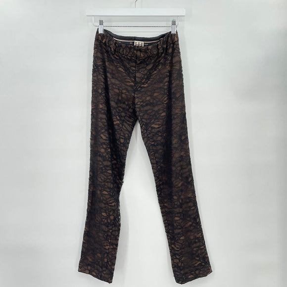 women Haute Hippie Lace Trousers Black Pants 2