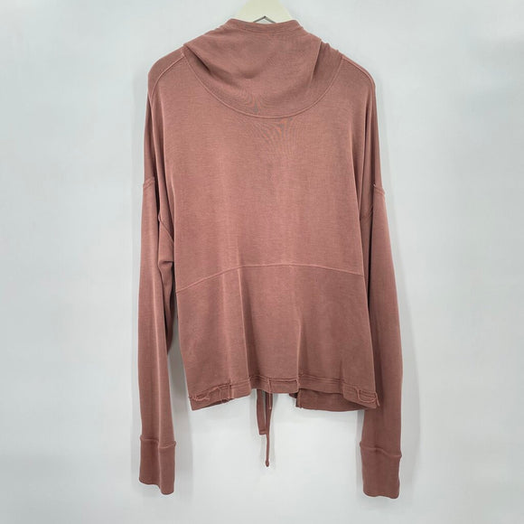 women Free People FP Movement Hoodie Rosy Taupe Sweatshirt One Size