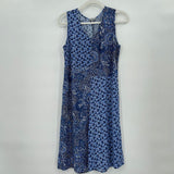 women Habitat Mixed Print Sleeveless Blue Dress XS