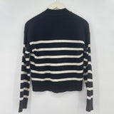 women Rails NWT Geneva Cardigan Black Oatmeal Stripe Sweater XXS