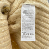 women J. Crew Cable Knit Cardigan Cream Sweater M