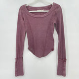 women Free People NWT Stuck On You in Hickory Dusty Purple Knit Top XS