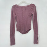 women Free People NWT Stuck On You in Hickory Dusty Purple Knit Top XS