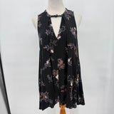 women Free People NWOT Snap Out Of It Sleeveless Swing MSRP $88 Black Woven Top XS