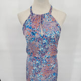 women Parker Black Marceline Silk Floral Maxi Lavender Purple Dress 6