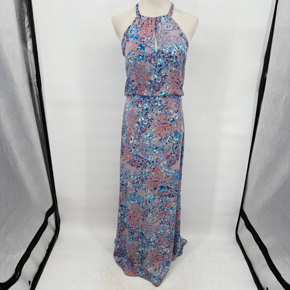 women Parker Black Marceline Silk Floral Maxi Lavender Purple Dress 6
