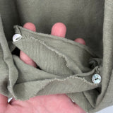 women Cut Loose Cropped Wrap Sage Green Knit Top XL