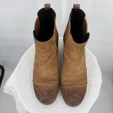 women Sorel Lea Wedge Boot Brown Shoes 9
