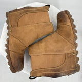 women Sorel Lea Wedge Boot Brown Shoes 9