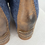 women Sorel Lexie Wedge Boot Blue and Brown Shoes 9