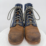 women Sorel Lexie Wedge Boot Blue and Brown Shoes 9