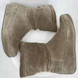 women Fit Flop Crush Suede Slouch Boots Stone Gray Shoes 6