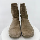 women Fit Flop Crush Suede Slouch Boots Stone Gray Shoes 6