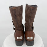 women Ugg Leather and Suede Boots Brown Shoes 7