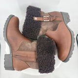 women Ugg Leather and Suede Boots Brown Shoes 7