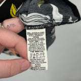 women Free People Long Sleeve Floral Tunic/Mini Black Woven Top L