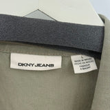 women DKNY Linen Safari Green Jacket L