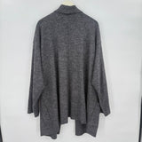 women Jessica London Wool Blend Open Cardigan Charcoal Heather Sweater 22/24/3X