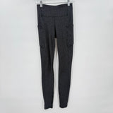 women Lululemon Mini Herringbone Leggings Gray/Black Activewear 2