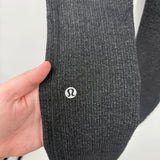 women Lululemon Mini Herringbone Leggings Gray/Black Activewear 2