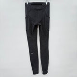 women Lululemon Mini Herringbone Leggings Gray/Black Activewear 2