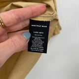 women Who What Wear Solid Cotton Blouse Tan Woven Top S