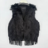 women Marc New York NWT Faux Fur Vest Black Jacket M