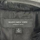 women Marc New York NWT Faux Fur Vest Black Jacket M